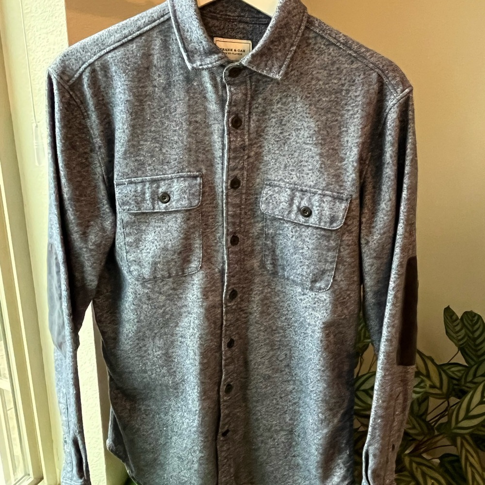 Frank & Oak Thick Blue Flannel Shirt - Picture 16 of 16